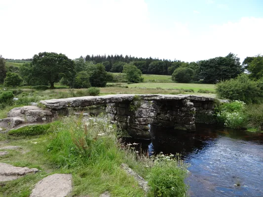 Postbridge clapper bridge on Dartmoor
